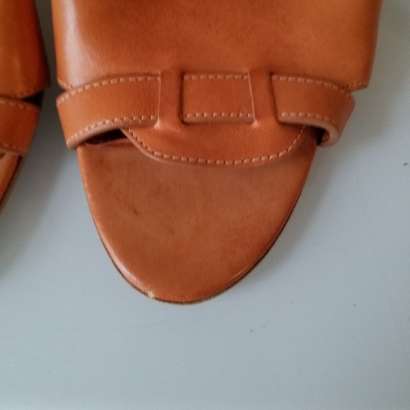 Via Spiga cognac leather block heel sandal - Picture 6 of 8